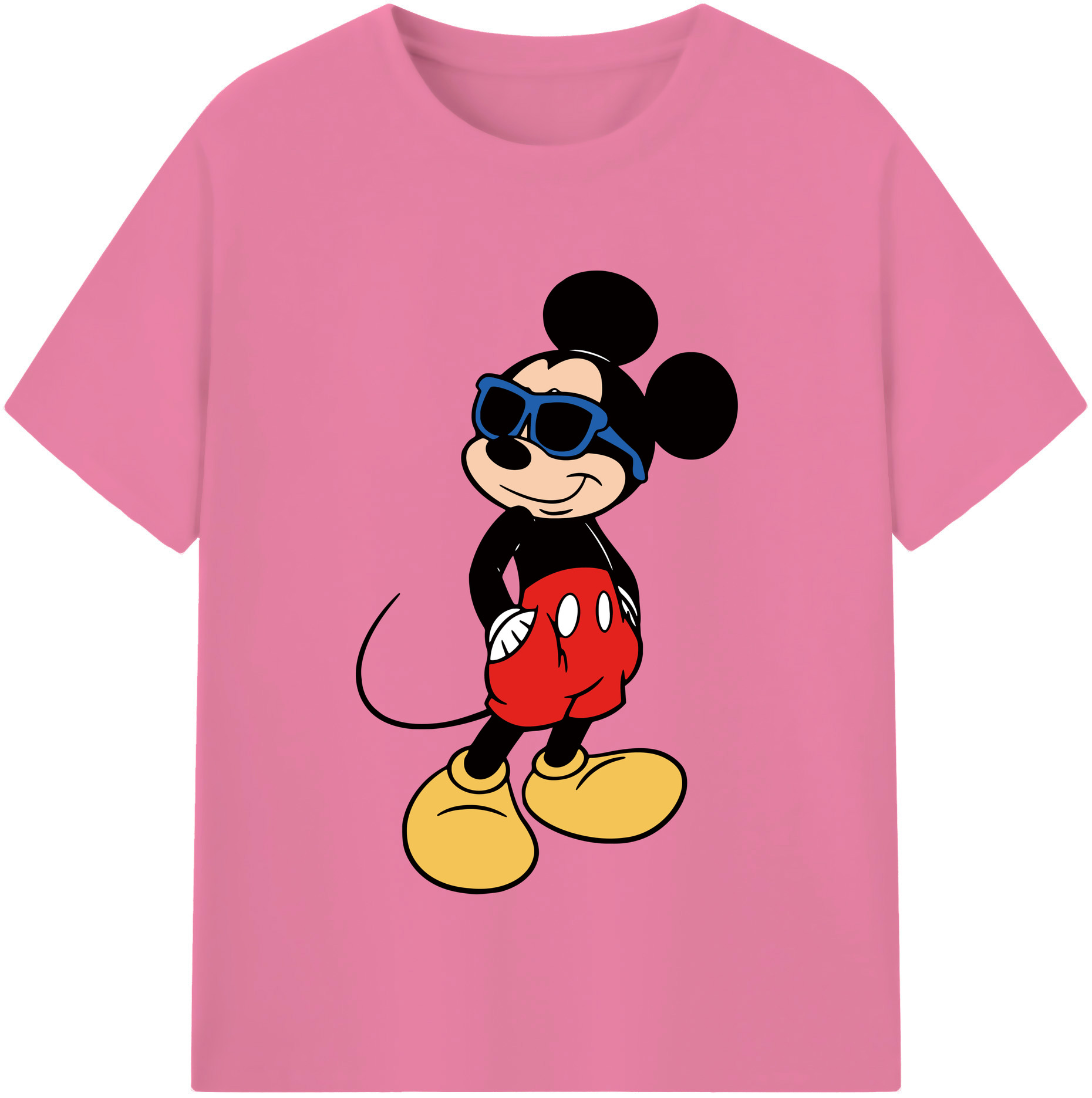 （画像用） ミッキーマウス Mickey Mouse 綿100％半袖Tシャツ（フロントプリント）
